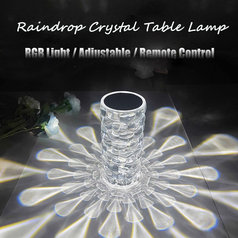 Adjustable Crystal Table Lamp