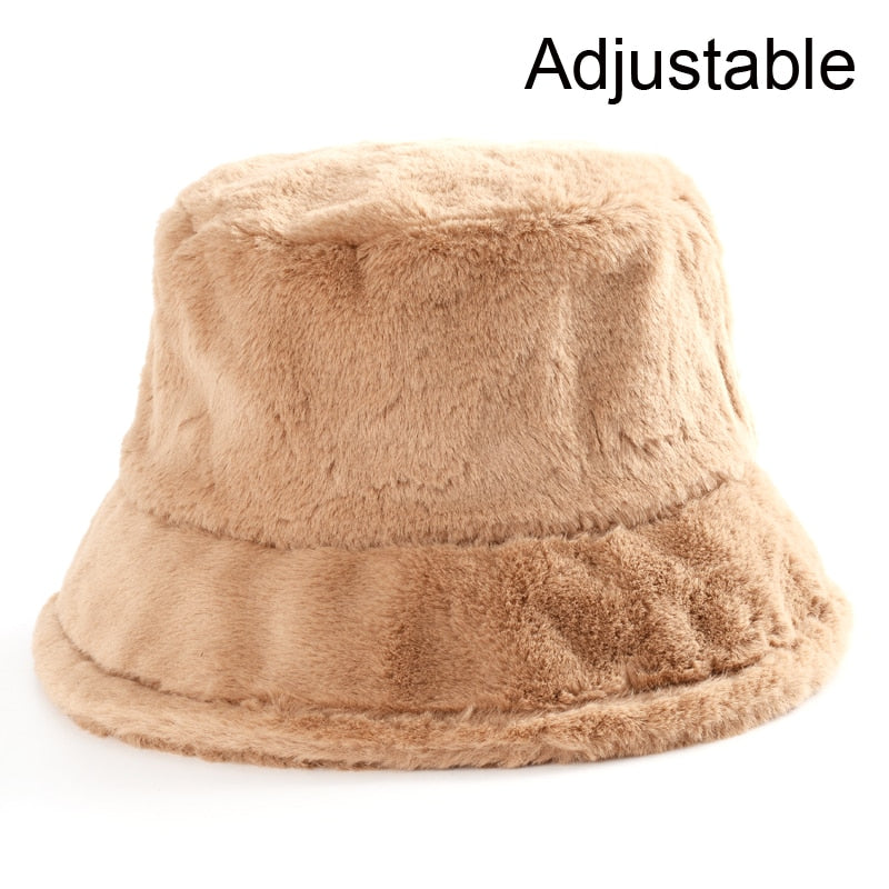 Winter Faux Fur Bucket Hats