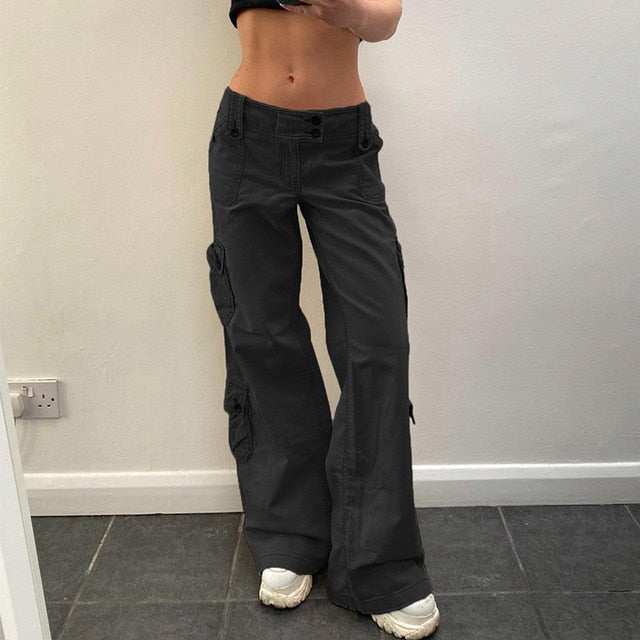 Low Waist Women's Cargo and Denim Pants