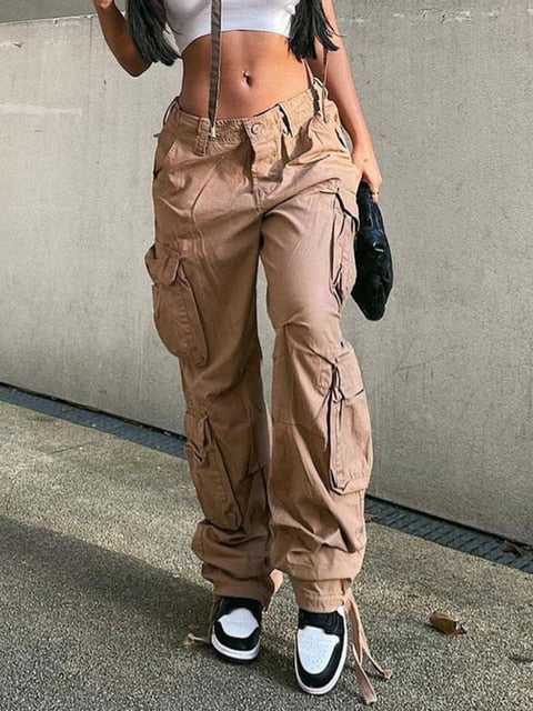 Low Waist Women's Cargo and Denim Pants