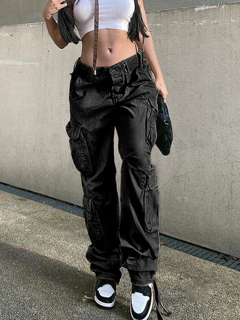 Low Waist Women's Cargo and Denim Pants