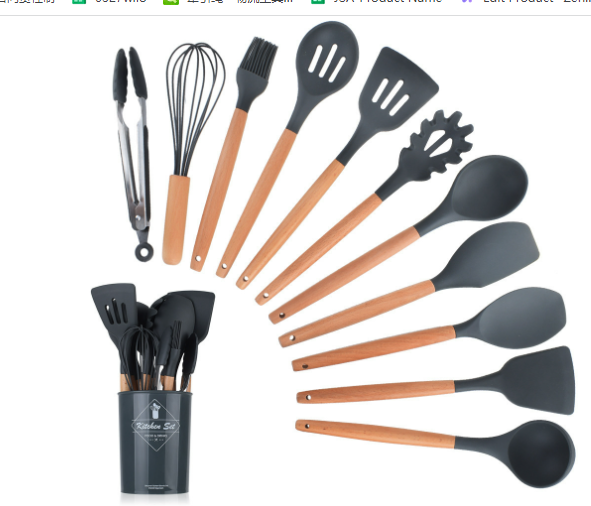 Non Stick 12pcs Spatulas And Spoons Set