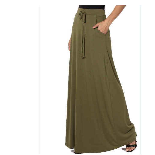 Full Size Soft Maxi Skirt