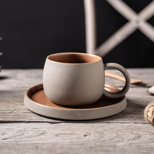 Ceramic Coffee Mug & Saucer