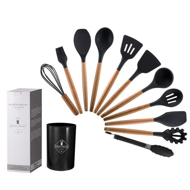 Non Stick 12pcs Spatulas And Spoons Set