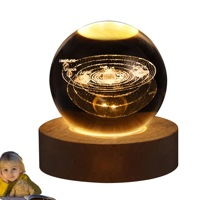 LED Night Light Crystal Ball