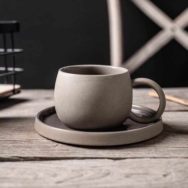 Ceramic Coffee Mug & Saucer