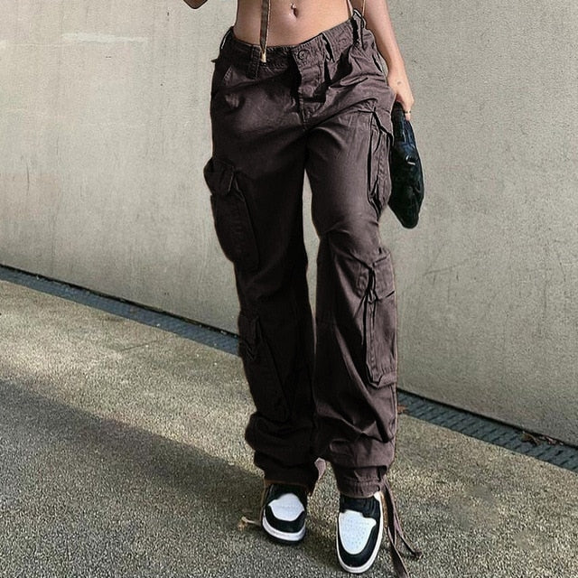 Low Waist Women's Cargo and Denim Pants