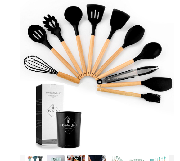 Non Stick 12pcs Spatulas And Spoons Set