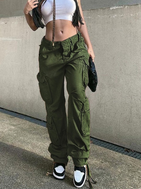 Low Waist Women's Cargo and Denim Pants