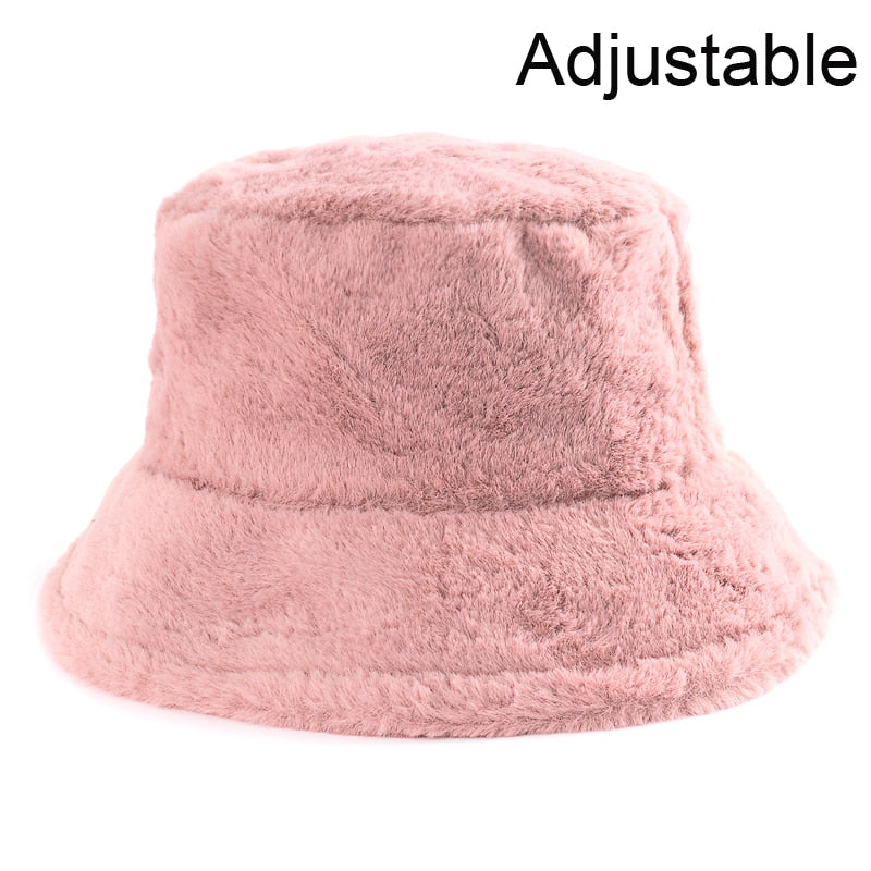 Winter Faux Fur Bucket Hats