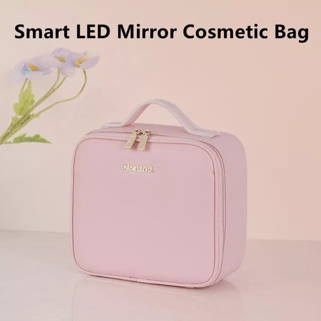 Smart LED Light Cosmetic Case with Mirror