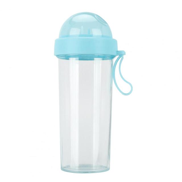 Drinking Double Straw Water Bottle