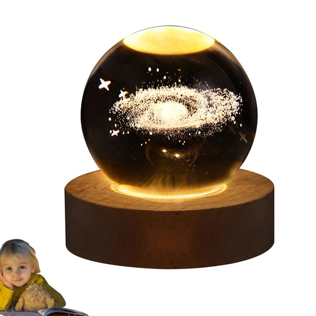 LED Night Light Crystal Ball