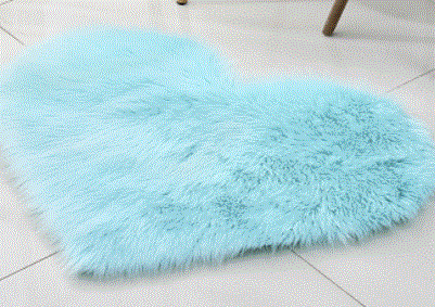 Heart Shape Fluffy Rug