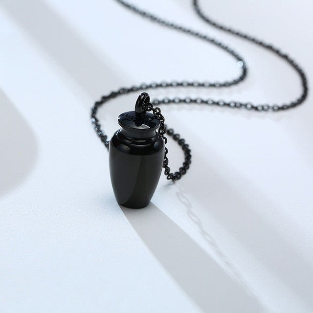 Openable Earthen Jar Columbarium Shape Pendant Necklace