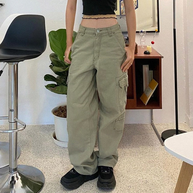 Low Waist Women's Cargo and Denim Pants