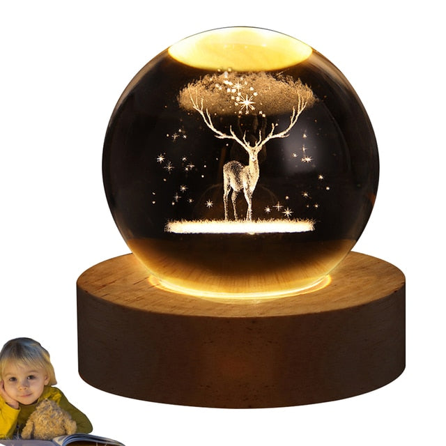 LED Night Light Crystal Ball