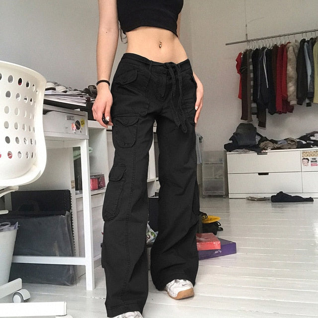 Low Waist Women's Cargo and Denim Pants