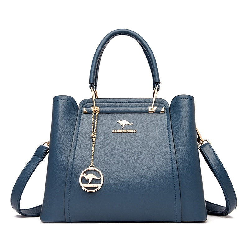 Women's Classic Leather Handbag - Aussie