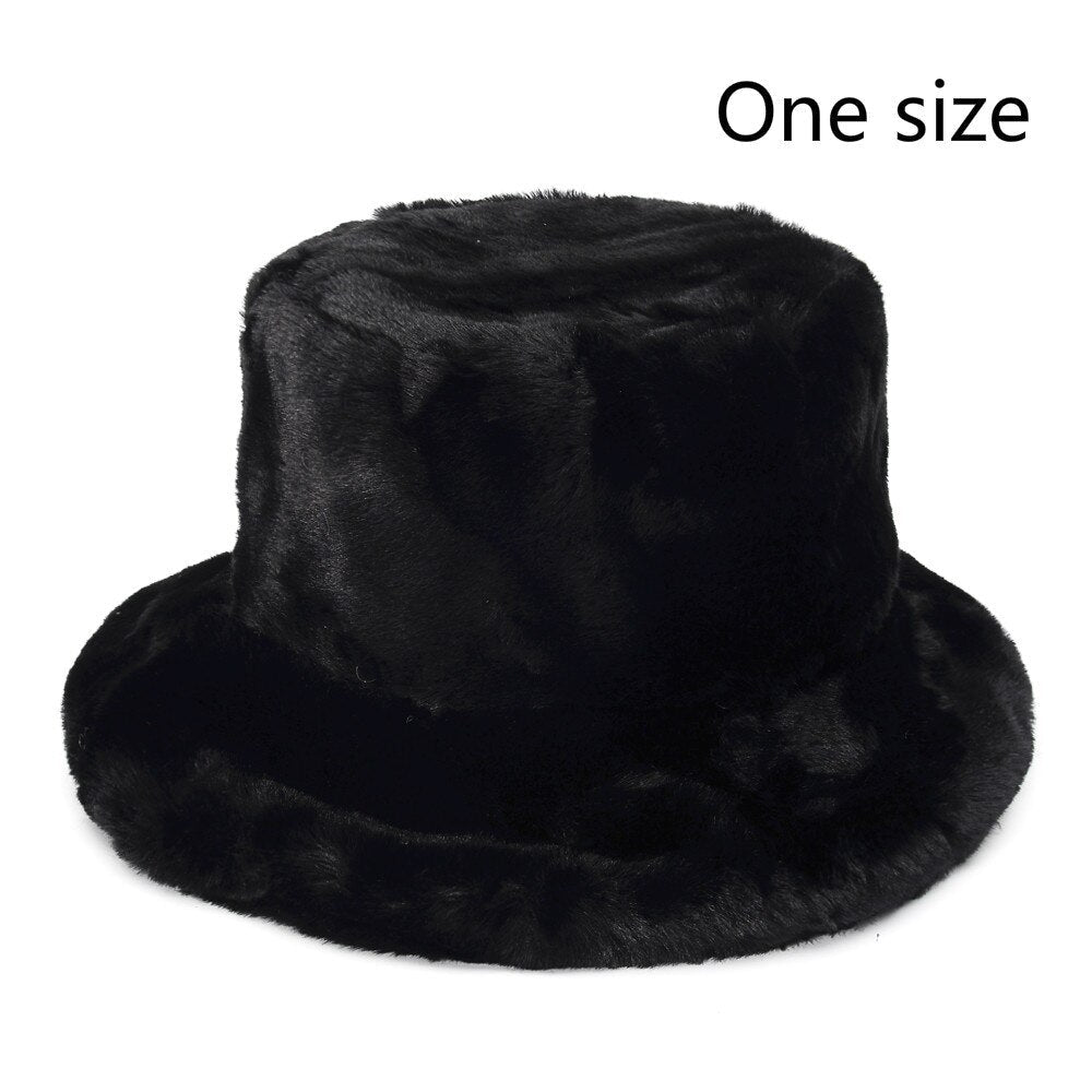 Winter Faux Fur Bucket Hats