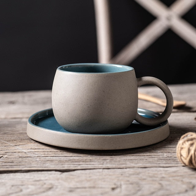 Ceramic Coffee Mug & Saucer