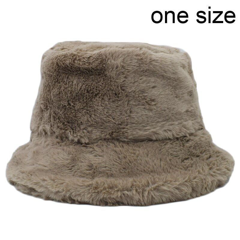 Winter Faux Fur Bucket Hats