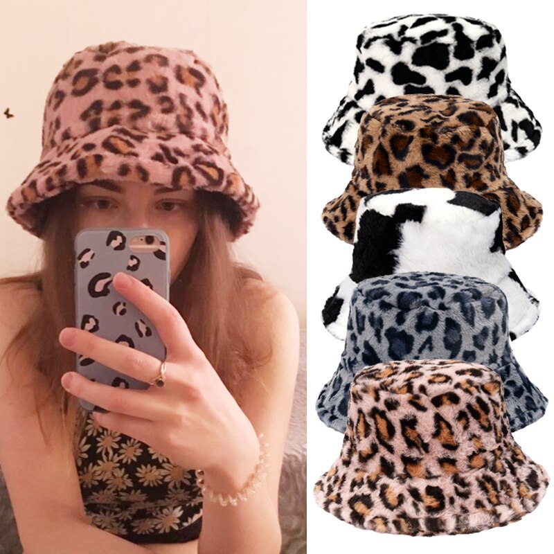 Winter Faux Fur Bucket Hats