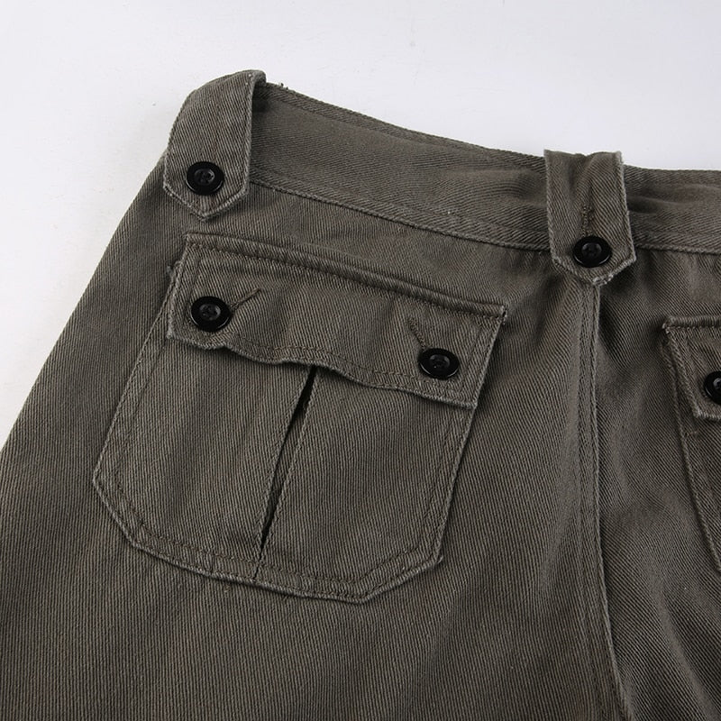 Low Waist Women's Cargo and Denim Pants