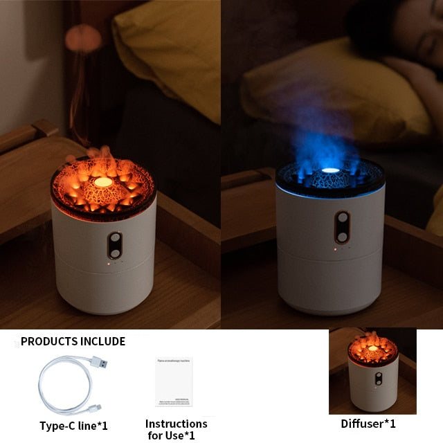 Diffuser Humidifier with Smoke Ring Night Lamp