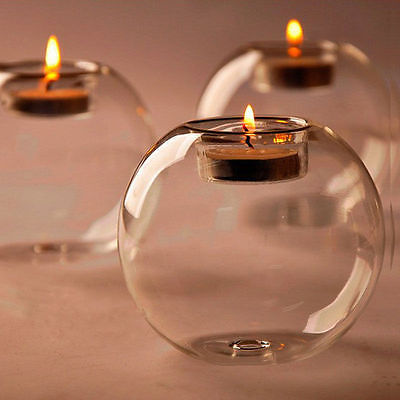 Europe-style Round Hollow Glass Candleholder