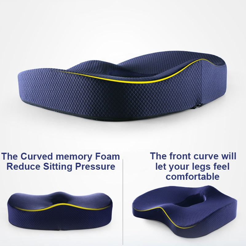 Orthopedic Pillow Memory Foam Seat 2pc Set