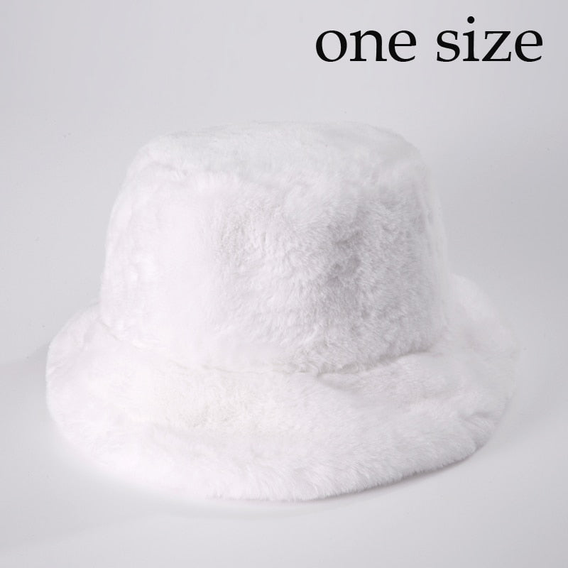 Winter Faux Fur Bucket Hats