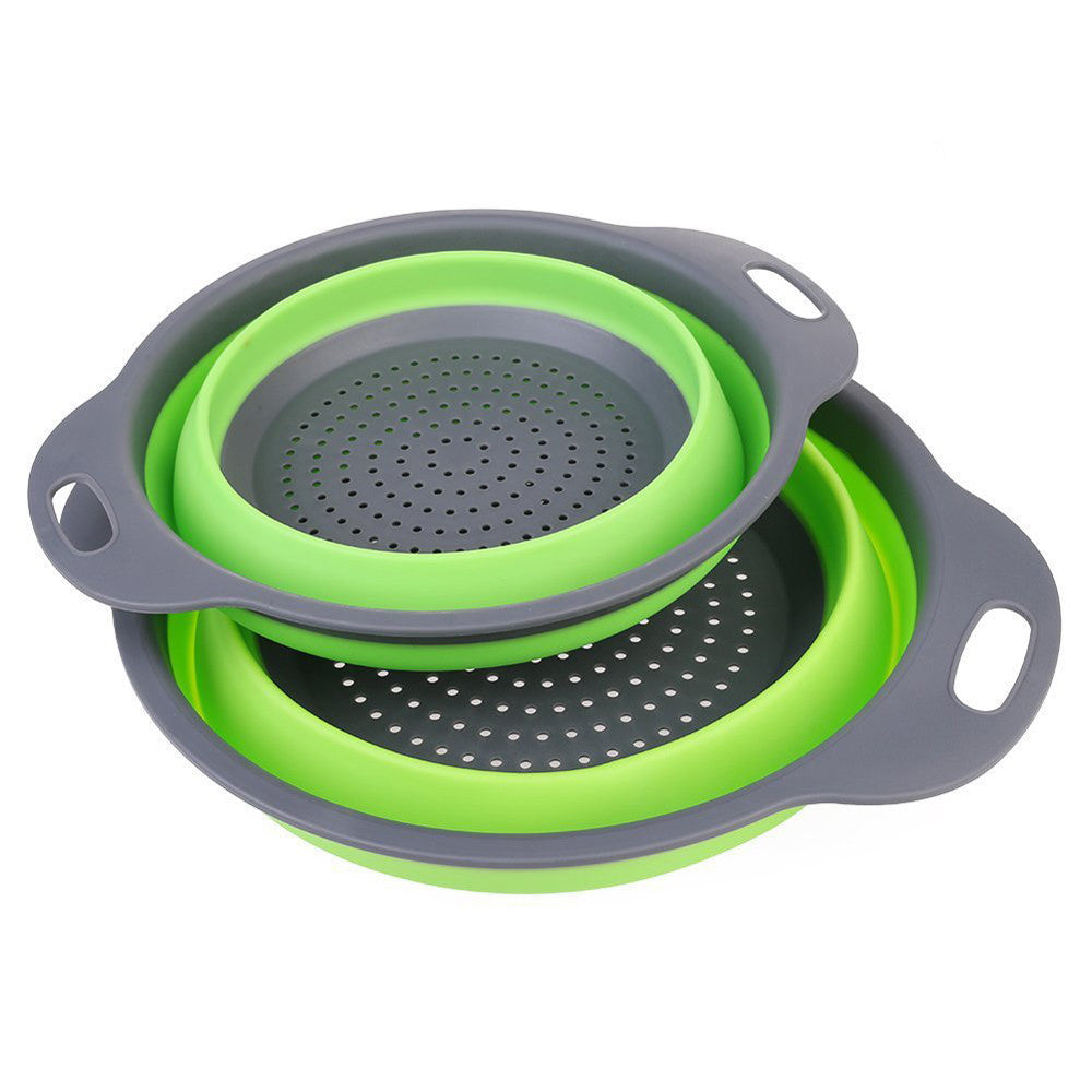 Foldable Silicone Colander Fruit Vegetable Washing Basket Strainer