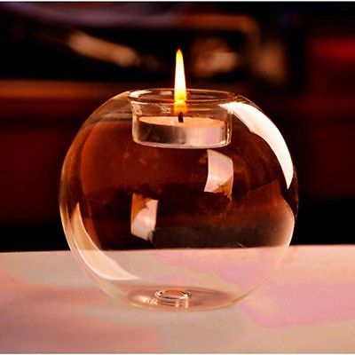 Europe-style Round Hollow Glass Candleholder