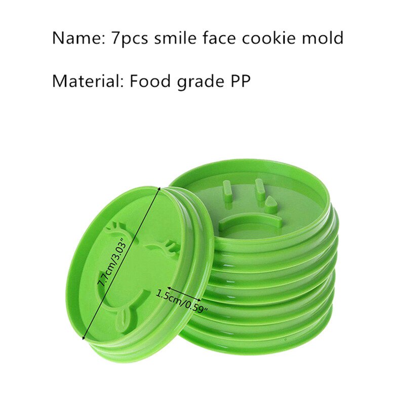 7Pcs/set Smiley Biscuit Mold Cookie Cutter Set