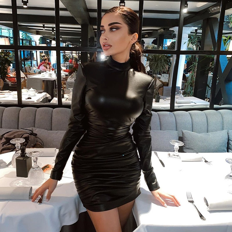 Leather Mini Dress