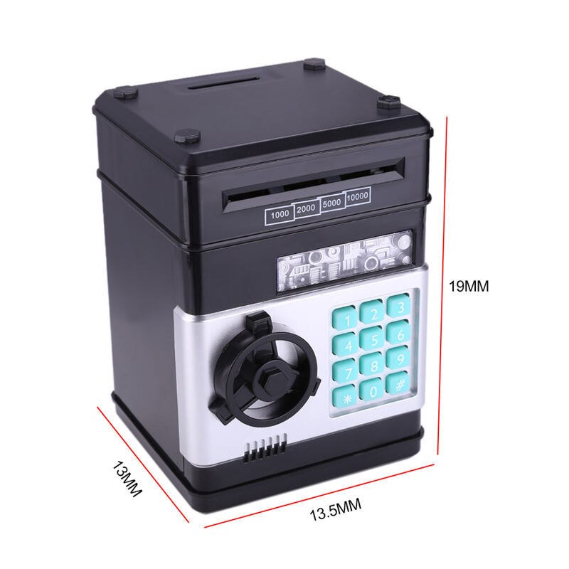 Electronic Piggy Bank ATM/Mini Safe/Safety Password/Coin Cash Deposit Machine