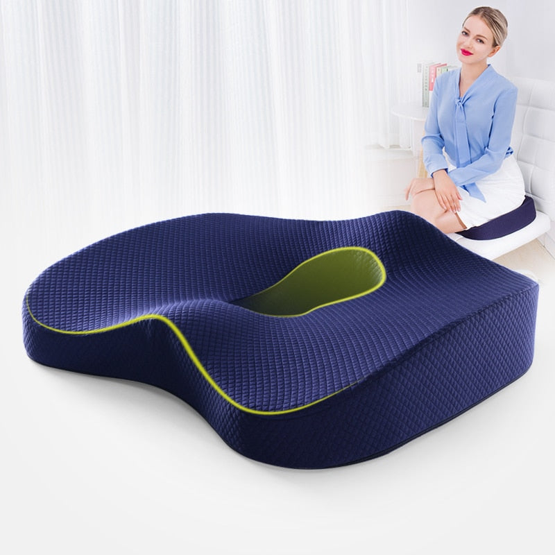 Orthopedic Pillow Memory Foam Seat 2pc Set