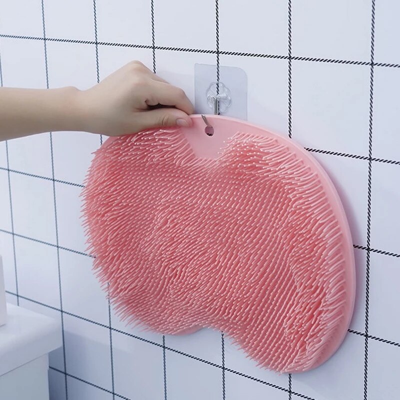 Bath Mat Back Massage Silicone Brush