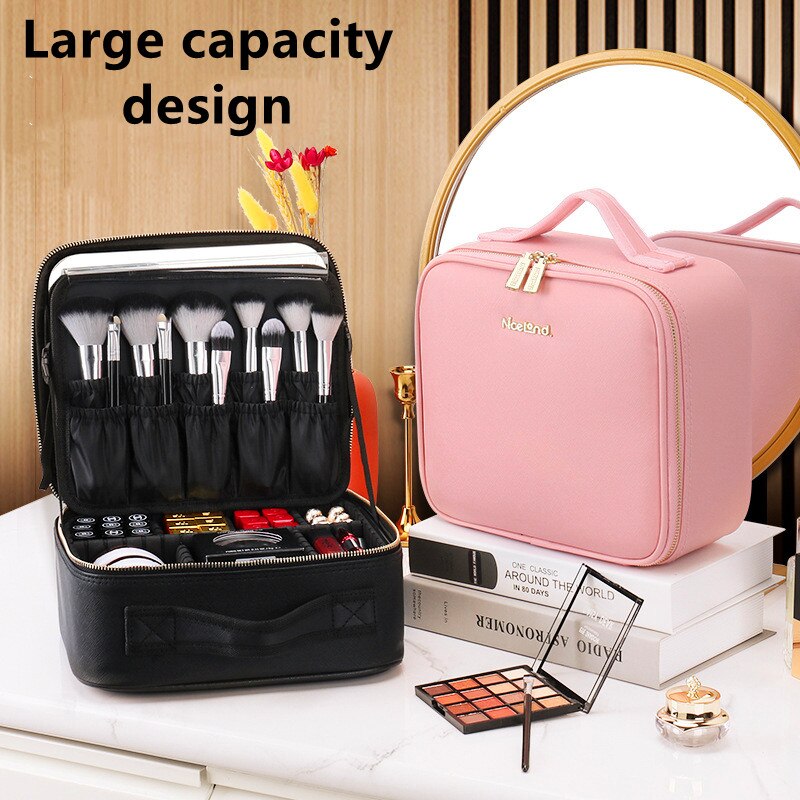 Smart LED Light Cosmetic Case with Mirror