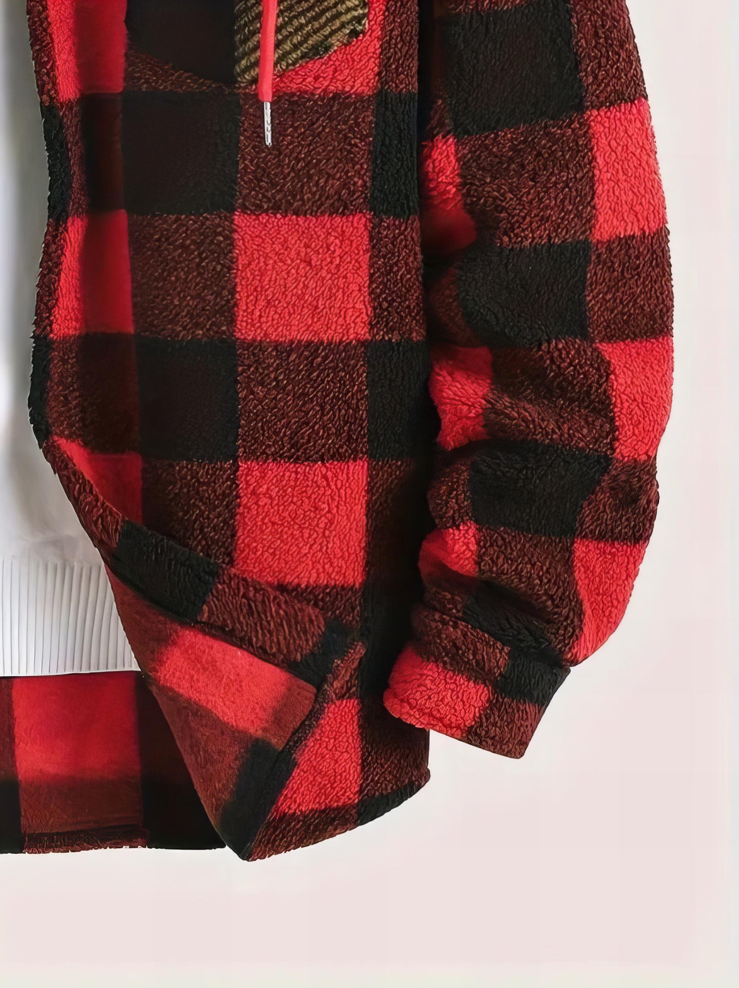 Men's Hooded Warm Plaid Sweater