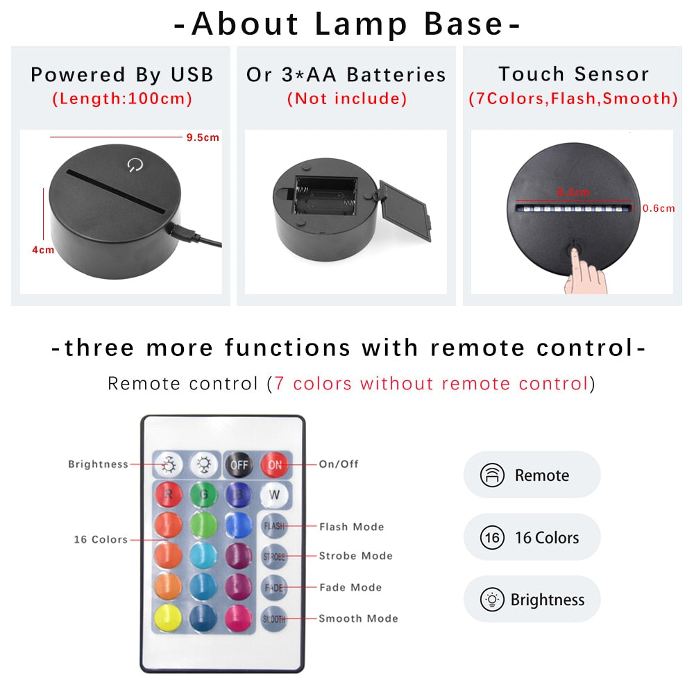 Board with Pen - Color Changing Lamp