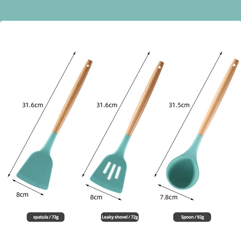 Non Stick 12pcs Spatulas And Spoons Set