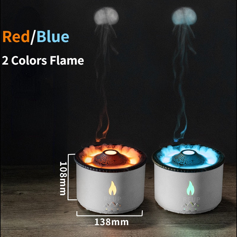 Diffuser Humidifier with Smoke Ring Night Lamp