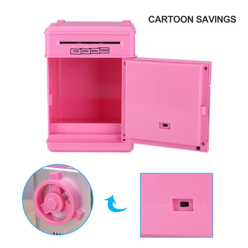 Electronic Piggy Bank ATM/Mini Safe/Safety Password/Coin Cash Deposit Machine