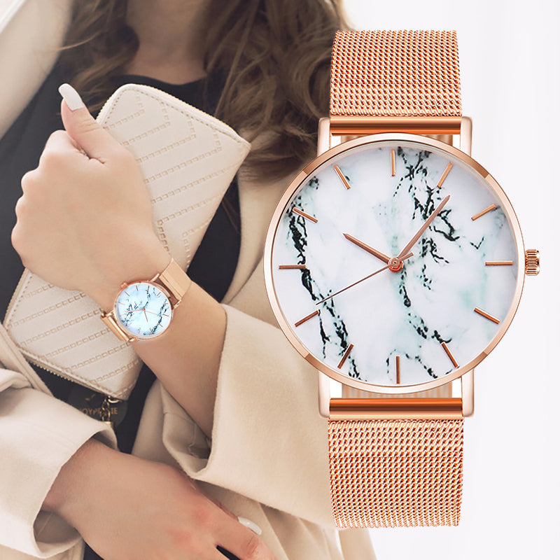 Fashion Rose Gold Band Watch