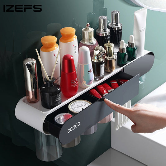 Magnetic Toothbrush, Toothpaste, Toiletry  Holder