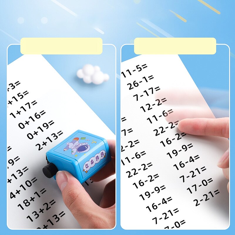 Mathematics Practice Number Rolling Stamp