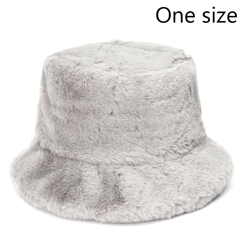 Winter Faux Fur Bucket Hats